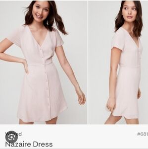 Aritzia Wilfred Light Pink Nazaire Dress